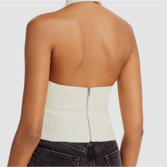 3.1 Phillip Lim Eggshell Vegan Leather Halter Top Size 6 - Picture 6 of 12